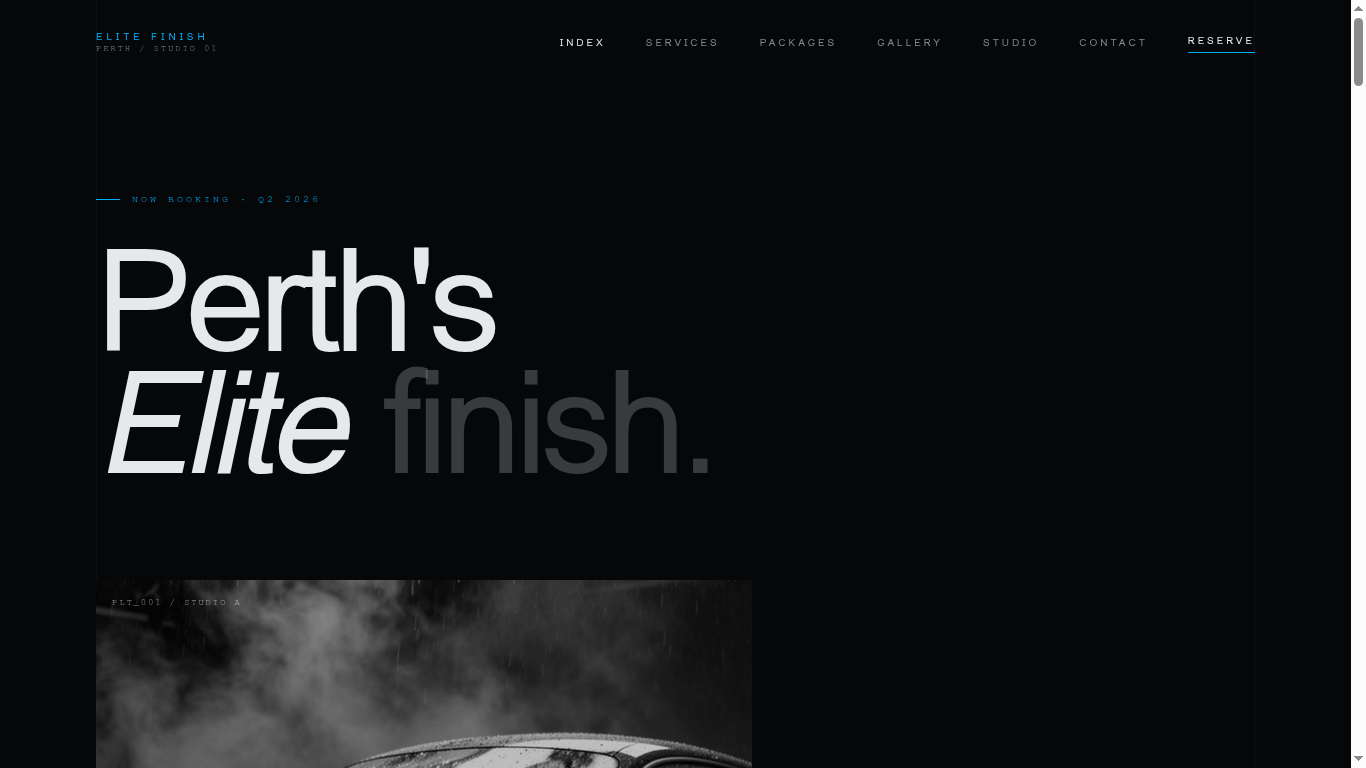 Elite Finish website preview